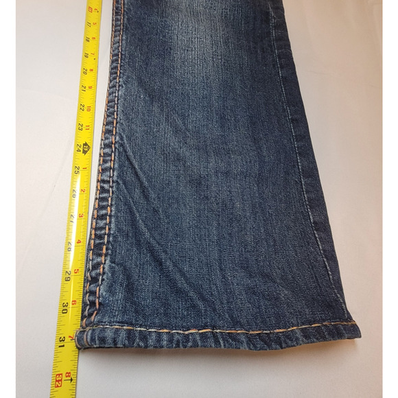 TRUE RELIGION LOGAN SUPER T Flap Y2K Men's Jeans 38X31 Regular Fit Blue K12832 - Picture 15 of 16